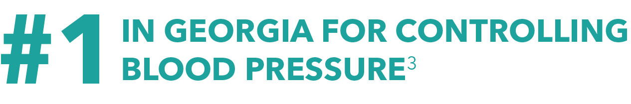 #1 in Georgia for Controlling Blood Pressure3