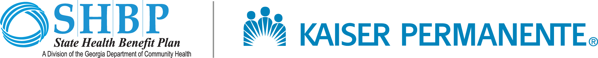 State Health Benefit Plan and Kaiser Permanente logo lockup.